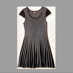 Ella Moss black and white striped dress! Size 14.